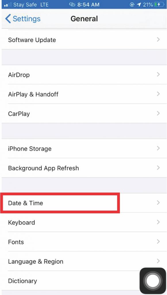 Date & Time iOS